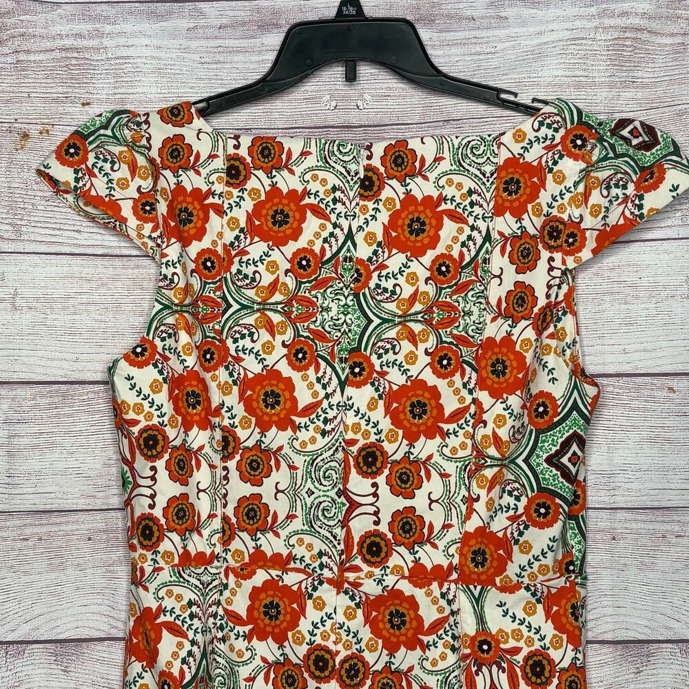 By Anthropologie The Cecily Fit & Flare Sweetheart Neck Floral Dress Large New - Picture 5 of 13
